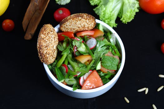 Delicious fiber-rich salad