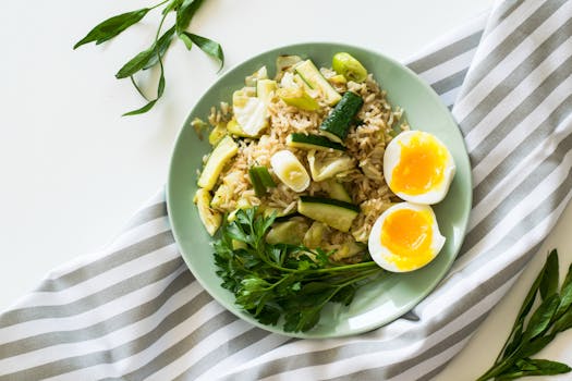 healthy meal with lean protein and vegetables