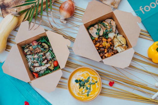 meal prep containers with colorful food