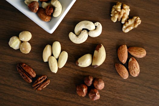 Variety of healthy foods