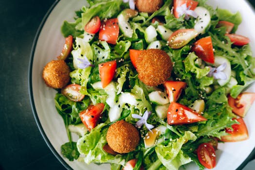A vibrant dish with walnuts and leafy greens