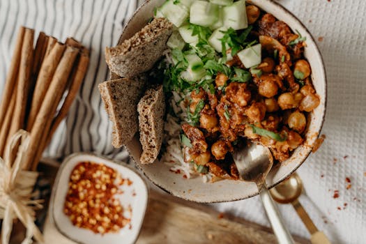 healthy meal with plant protein