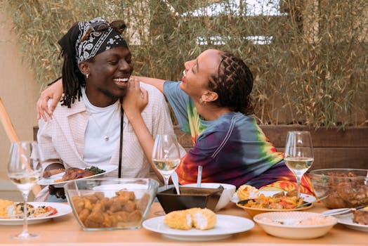 man enjoying a balanced meal